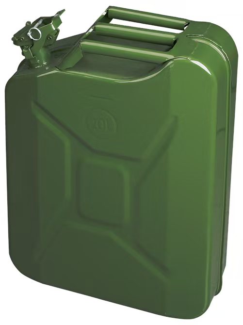 JERRY CAN - 20LT, METAL GREEN