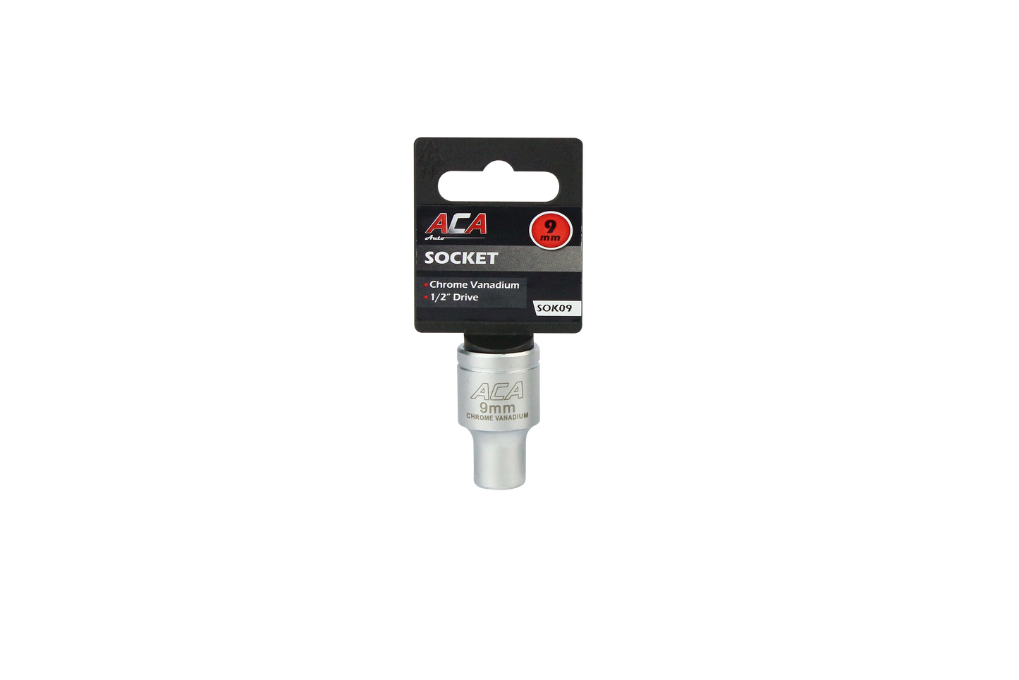 SOCKET CV - 8MM 1/2, PLASTIC HANGER
