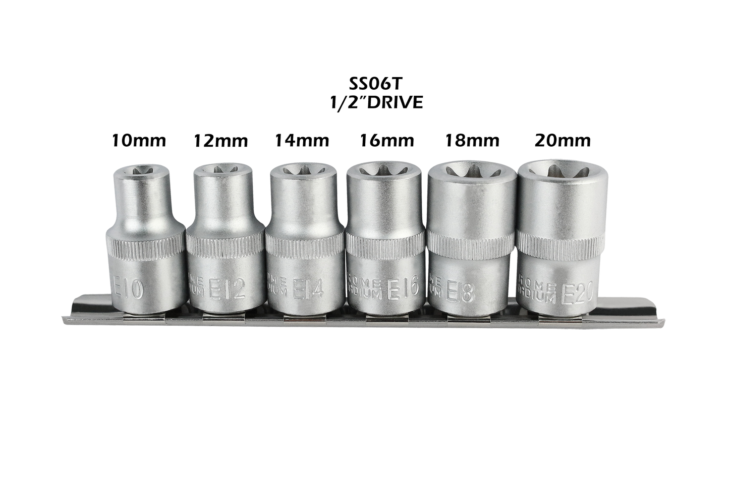 SOCKETS - STAR - 1/2 (10, 12, 14, 16, 18, 20MM)