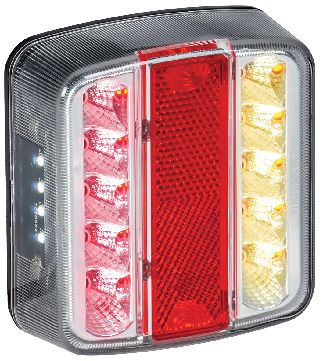 LAMP - COMBO, LED CLEAR, 106MM X 99MM X 37MM, E-MARK