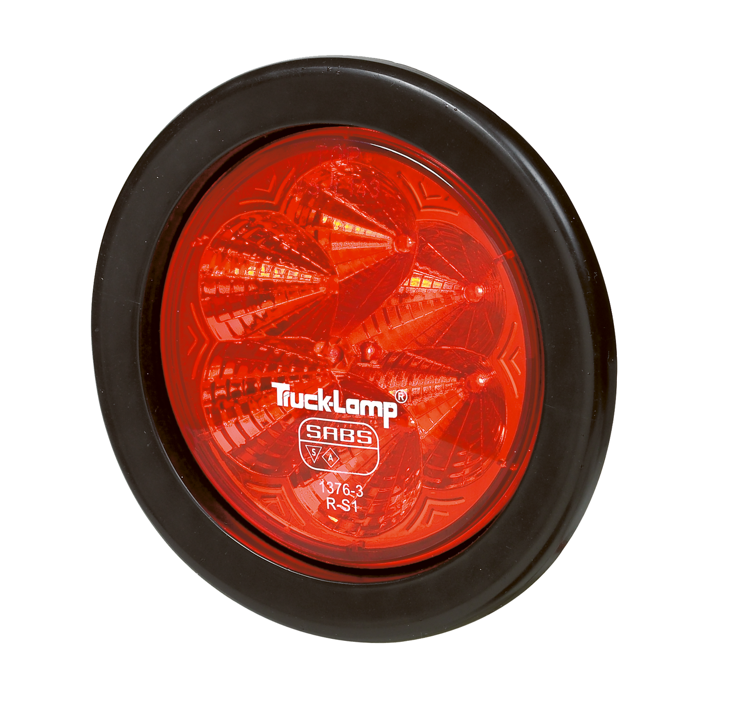 LIGHT - STOP, 8 LED ROUND, WITH GASKET RED