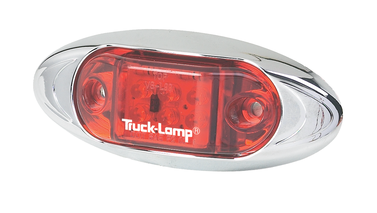 Side Marker 6 LED - 104mm(l) x 43mm(w) x 22mm(h) - RED