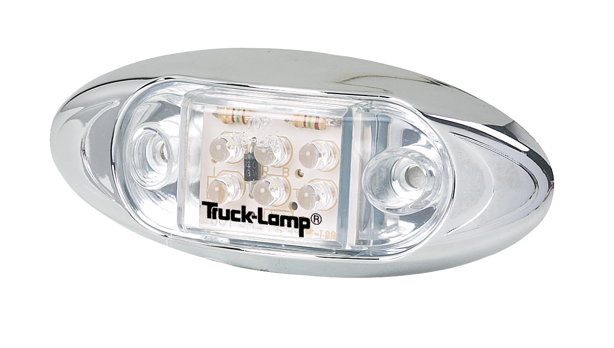 Side Marker 6 LED - 104mm(l) x 43mm(w) x 22mm(h) - CLEAR
