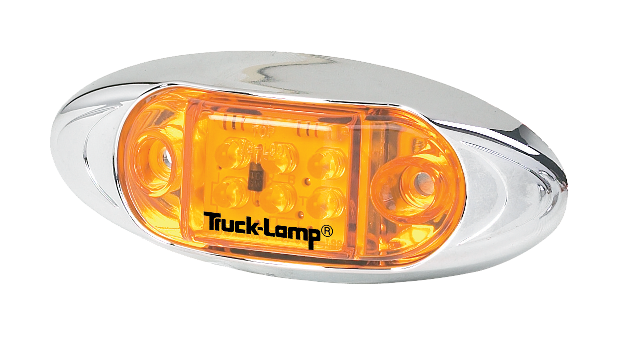 Side Marker 6 LED - 104mm(l) x 43mm(w) x 22mm(h) - AMBER