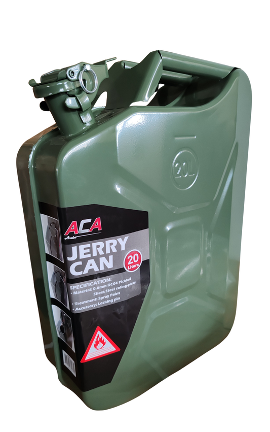 JERRY CAN - 20LT, METAL GREEN