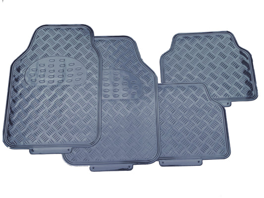 MATS - 4 PC ALUMINIUM LOOK - CARBON