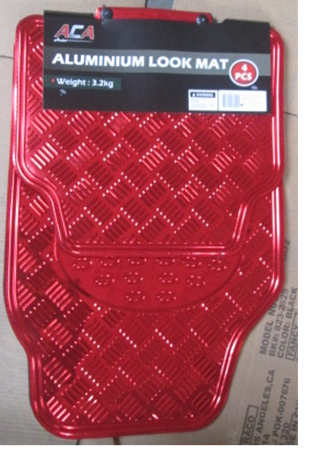 MATS - 4 PC ALUMINIUM LOOK - 3,2KG RED