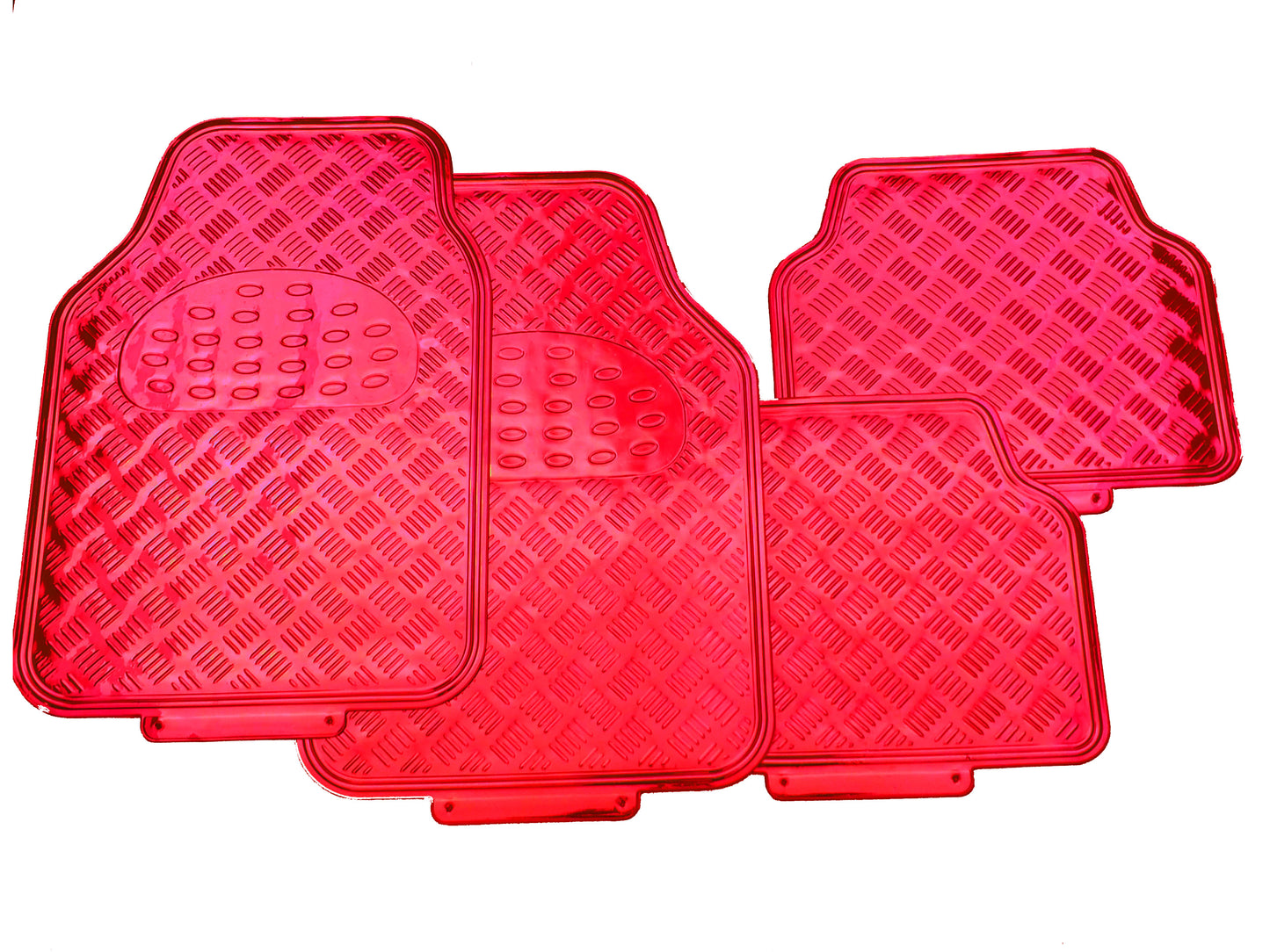 MATS - 4 PC ALUMINIUM LOOK - 3,2KG RED