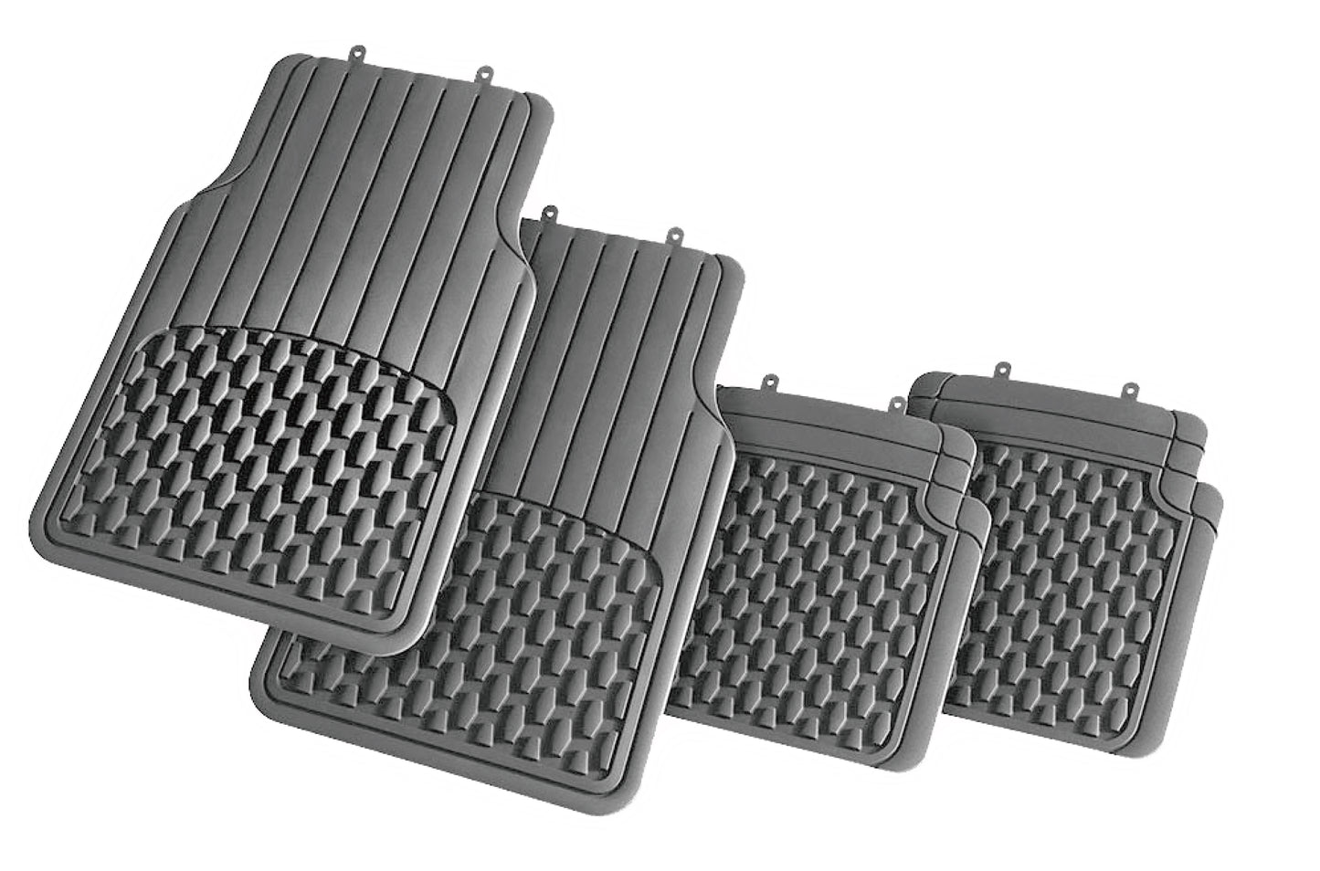 MATS - 4 PC RUBBER - GREY