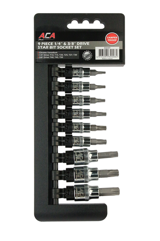 SOCKETS - STAR BIT SET - 9 PC