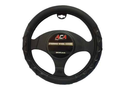 STEERING WHEEL COVER - BLACK W/S TYPE PATTERN (S)