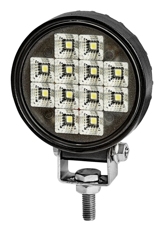 WORK LAMP - 3' 12LED, ROUND, 1200lm (9-24v) - 86(h) x 77(l) x 30(w)