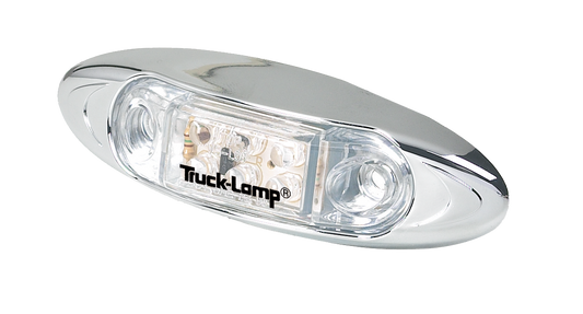 LAMP - SIDE MARKER, LED CLEAR, 140MM X 26MM X 20MM, CHROME